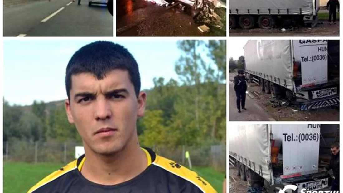 Tragedie în Sălaj. Un tânăr jucător de fotbal a decedat în urma unui accident rutier cumplit.** A petrecut toată noaptea după un meci și a intrat cu mașina într-un tir parcat