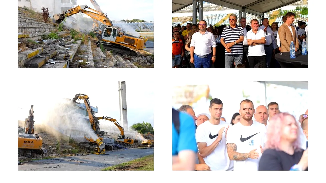 Gică Hagi își vede visul cu ochii! „Începem construirea unui stadion ultramodern, cum nu mai există în România”. Vechea arenă „Gheorghe Hagi”, pusă la pământ! GALERIE FOTO