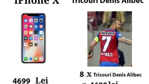 Ce evenimente ați putea vedea cu banii pe care îi dați pentru un iPhone X? Un tricou cu Alibec, mai scump decât unul cu Messi!
