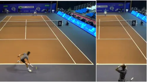FOTO și VIDEO | Decizie scandaloasă luată de un arbitru de tenis. Jucătorul furat la minge de meci și-a pus mâinile în cap