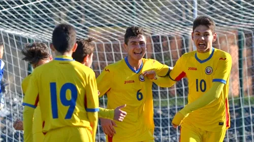 Naționala under-16 a României a remiza, scor 3-3, cu echipa Belgiei la Aegean Cup