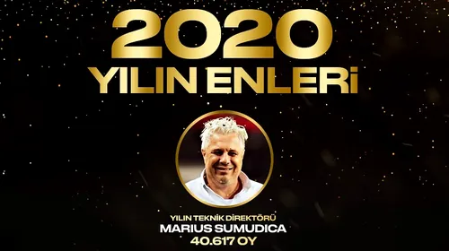 Marius Șumudică, desemnat antrenorul anului 2020 în Turcia! Antrenorul lui Gaziantep scrie istorie în SuperLig