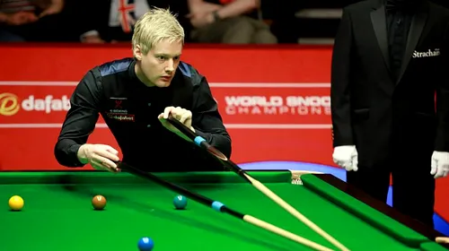 La un break de 100 de „centuries”. Neil Robertson a reușit 99 de break-uri de peste 100 de puncte în acest sezon și vizează calificarea în sferturile CM