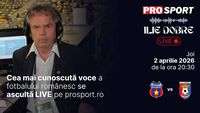 Ilie Dobre comentează LIVE pe ProSport.ro meciul Steaua – Chindia Târgoviște, joi, 2 aprilie 2026, de la ora 20:30