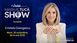Marius Tucă Show începe marți, 20 octombrie, de la ora 19.00, live pe Gândul. Invitată: Cristela Georgescu