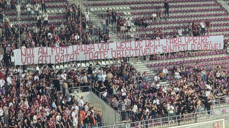 „Sunteți o rușine!”. Fanii Rapidului, atac dur la jucători în timpul meciului cu Universitatea Craiova