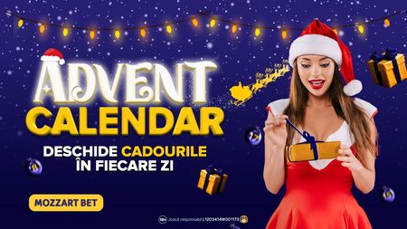 ADVERTORIAL | Tradiția cadourilor zilnice din Advent Calendar continuă și anul acesta la Mozzart Bet!