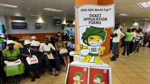 Peste 200.000 de solicitări în 24 de ore pentru bilete la Cupa Mondială din Africa de Sud