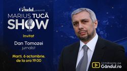 Marius Tucă Show începe marți, 6 octombrie, de la ora 19.00, live pe Gândul. Invitat: Dan Tomozei