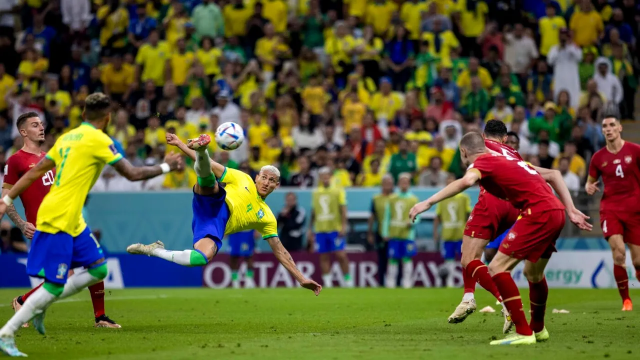 Golul lui Richarlison din Brazilia - Serbia care a pornit samba în Qatar! Atacantul și-a exasperat coechipierii la antrenamente cu această execuție | VIDEO