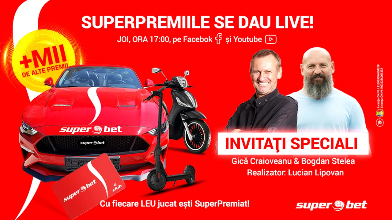 Vezi de la 17:00 în direct ce premiu câștigi la SuperLive Show! Extragere națională cu peste 3.000 de premii!