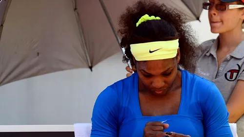 Serena Williams a renunțat la disputarea semifinalei de la Roma