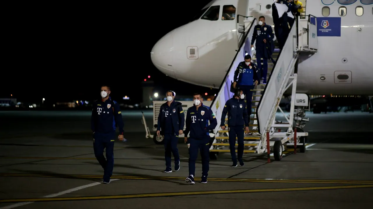 Echipa României a revenit în țară după un zbor de trei ore! Jucătorii, testați pentru COVID-19 înaintea meciului cu Austria