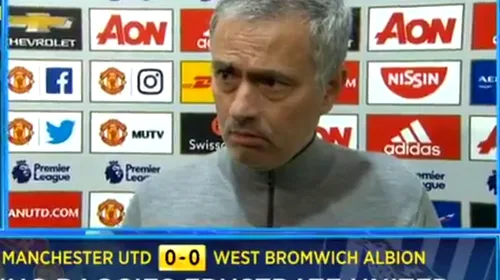 „Tu ești serios!? Chiar crezi asta!?” VIDEO Întrebarea care l-a făcut Mourinho să-și verse nervii pe acest jurnalist după United – WBA 0-0