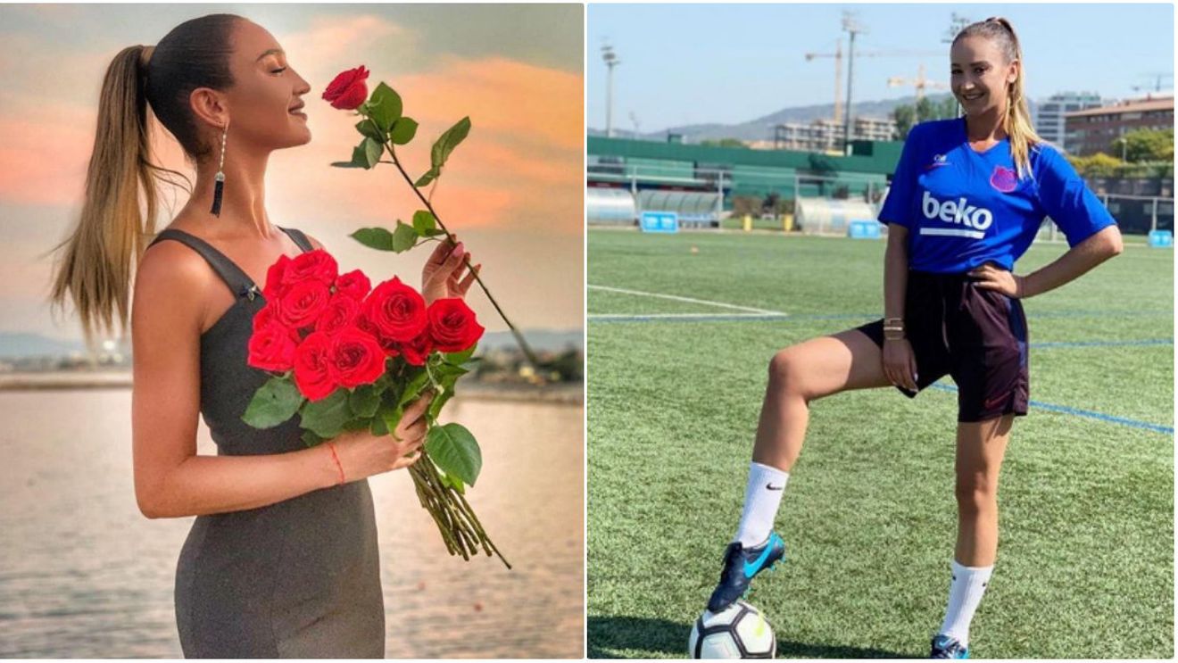 O rusoaică sexy a apărut în cantonamentul Barcelonei. FOTO | Imaginile au devenit virale