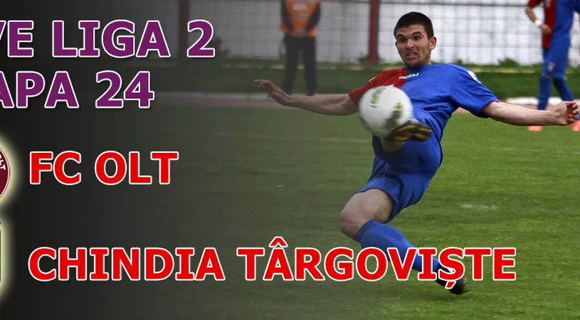 FC Olt - Chindia Târgoviște 0-0!** Ambele echipe au terminat meciul în nouă jucători