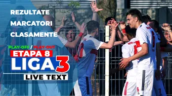 Liga 3, etapa 8, play-off și play-out | 24 dintre meciuri au loc astăzi. Știm 18 din cele 20 de echipe care merg în faza semifinală a barajului de promovare în Liga 2