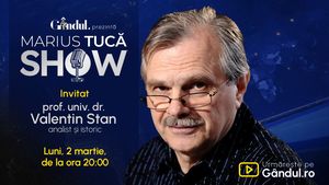 Marius Tucă Show începe luni, 2 martie, de la ora 20.00, pe Gândul. Invitat: prof. univ. dr. Valentin Stan