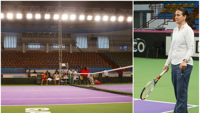 Spanioloaicele îi contrazic pe organizatorii de la Galați înaintea meciului din Fed Cup: „Suprafața de joc are denivelări"
