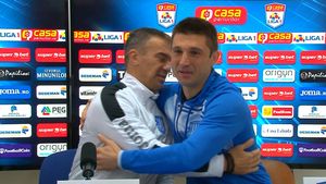 Momentul zero la Poli Iași! Daniel Pancu și Andrei Cristea s-au împăcat și s-au luat în brațe la conferință! „E mai capricios” + Apel la unitate | VIDEO