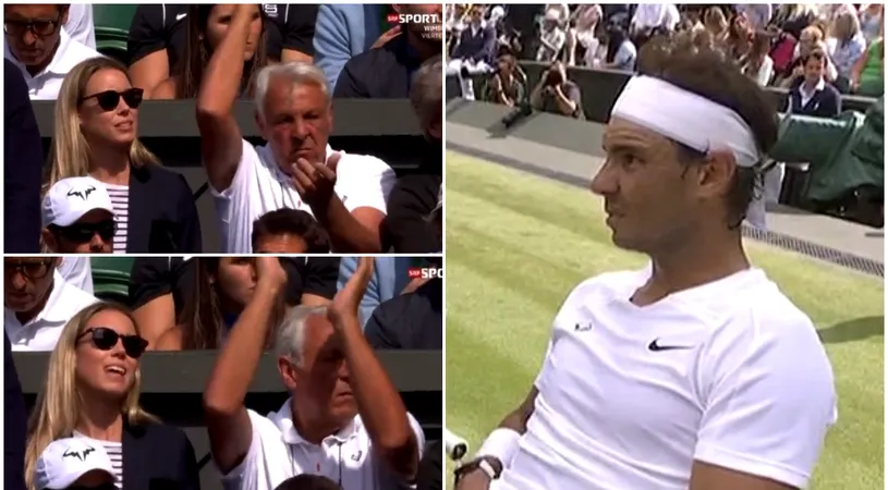 Scene de necrezut la Wimbledon! Tatăl și sora lui Rafael Nadal i-au făcut semne disperate să iasă de pe teren, dar spaniolul a continuat meciul și s-a calificat în semifinale | VIDEO