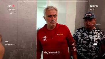 „Domnule Jose Mourinho, puteți să spuneți ceva în limba română?”. The Special One, răspuns cu care a uimit jurnaliștii după Sheriff Tiraspol – AS Roma: „Știu un singur cuvânt!” | VIDEO