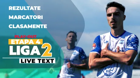 Liga 2, etapa 4, play-out | Chindia se face de râs cu ultima clasată, Focșaniul nu pierde cu FC Bihor. Corvinul a spulberat Metalul, iar FCU Craiova s-a impus lejer cu Ungheniul