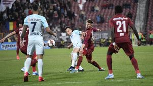 CFR Cluj - FCSB 1-0. Victorie uriașă pentru trupa lui Dan Petrescu în fața FCSB! Echipa lui Bogdan Vintilă, fără șut pe spațiul porții! Sunt 8 puncte diferență