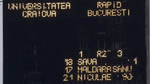 Rapid a câștigat de doar două ori în istorie la Craiova!** Dacă bat, iau titlul