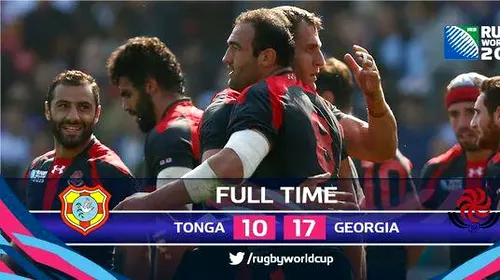 Georgia a învins Tonga, scor 17-10, în grupa C a Cupei Mondiale de rugby