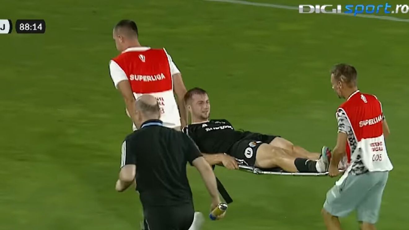 Fază monumentală în finalul meciului Hermannstadt - U Cluj 2-2! Ce au putut să-i facă brancardierii lui Daniel Popa | VIDEO