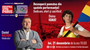 Fosta mare canotoare Doina Ignat este invitata emisiunii ,,Drumul spre Paris’’ de joi, 21 decembrie, de la ora 19:00