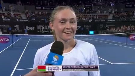 "Anul trecut am mâncat prea mult orez cu ciuperci înainte de meci. De data asta nu am mai făcut-o". Declarația zilei vine de la Sasnovich, după ce a reușit surpriza la Brisbane, în fața Elinei Svitolina