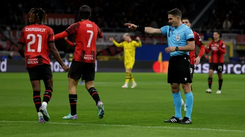 Ce a făcut Istvan Kovacs în derby-ul serii AC Milan – Borussia Dortmund, după ce a dat două penalty-uri în primele 10 minute ale meciului! Reacțiile au apărut instant