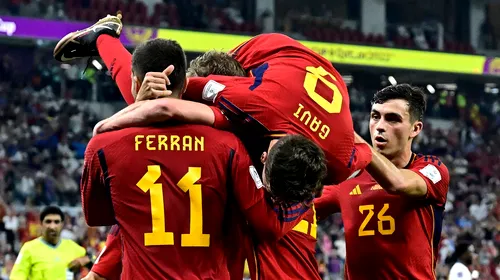 Spania – Costa Rica 7-0, în prima etapă a Campionatului Mondial din Qatar. „Furia Roja” se impune fără probleme și urcă pe prima poziție a grupei