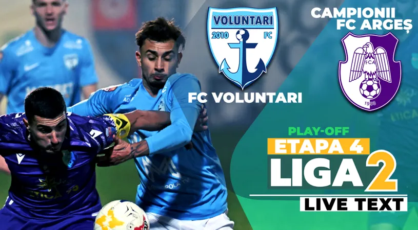 FC Voluntari rezistă în inferioritate numerică în fața CFC Argeș, iar piteștenii au primul semi-eșec în acest play-off al Ligii 2. Fiecare echipă și-a pierdut un jucător ”under” în prima repriză, accidentat grav