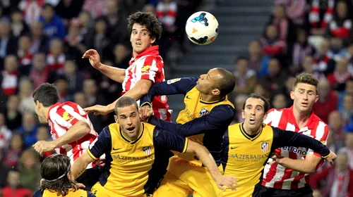 Atletico rămâne lider în Primera după victoria de la Bilbao, scor 2-1