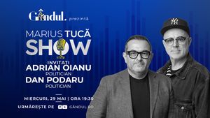 Marius Tucă Show începe miercuri, 29 mai, de la ora 19.30, live pe gândul.ro. Invitați: Adrian Oianu și Dan Podaru