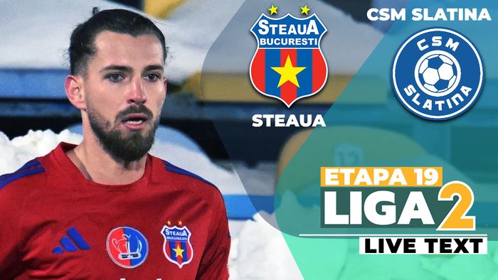 Steaua învinge Slatina și egalează ultimele două clasate pe pozițiile calificabile în play-off. Oltenii au terminat meciul cu om eliminat