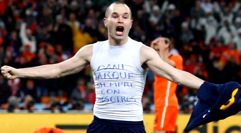 Iniesta a dedicat golul din finala Cupei Mondiale fostului fotbalist Dani Jarque!