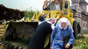 CUTREMURĂ‚TOR! "Clanul" lui Becali a alergat 17 măicuțe cu buldozerele!