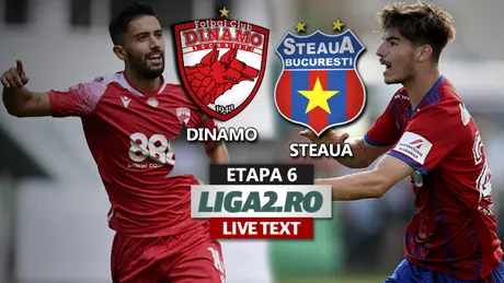 Steaua câștigă primul derby cu Dinamo jucat în Liga 2. ”Militarii” au întors scorul și au urcat pe primul loc în clasament. Galeriile spectaculoase pe Arena Națională