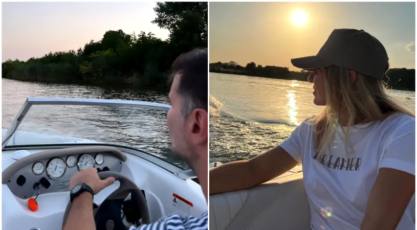 Toni Iuruc s-a făcut căpitan de barcă de dragul Simonei Halep! Imagini senzaționale cu cei doi îndrăgostiți pe Lacul Snagov | FOTO