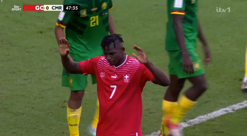 A înscris în Elveția - Camerun, dar nu a celebrat reușita! De ce nu s-a bucurat atacantul elvețian Breel Embolo după primul gol la Campionatul Mondial din Qatar