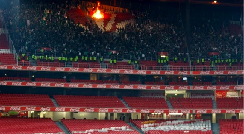 Amendă RECORD din cauza suporterilor! Sporting trebuie să plătească peste 350.000 de euro pentru daunele provocate de fani la meciul cu Benfica