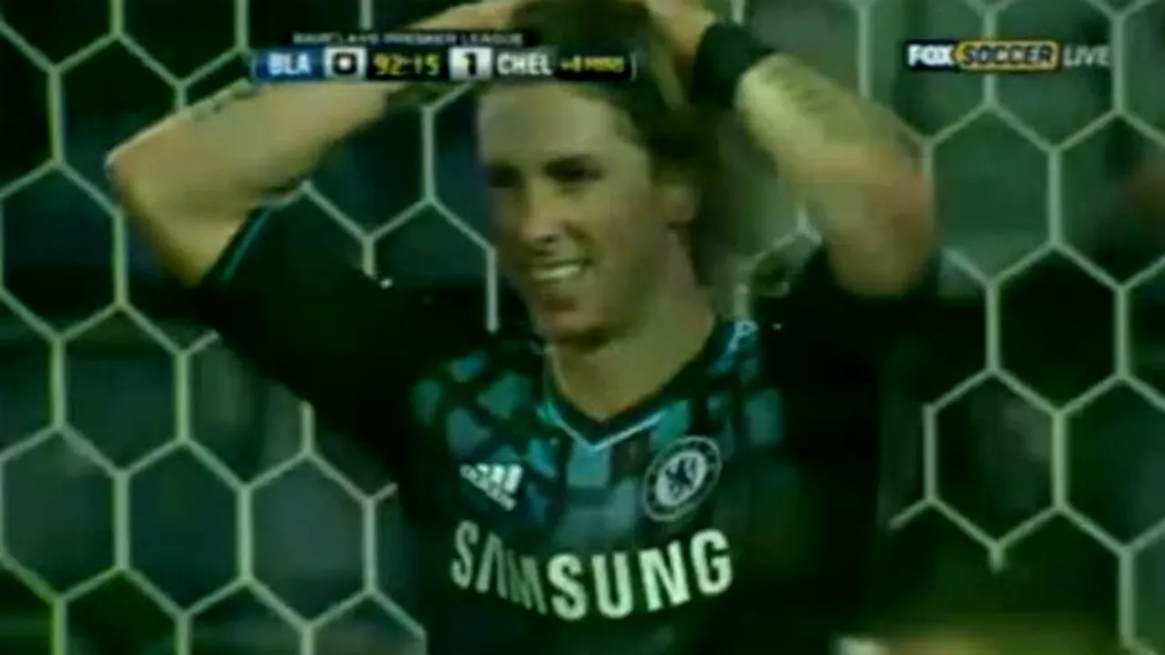 VIDEO** Torres distrează tribunele pe banii lui Chelsea! O nouă ratare de Cartea Recordurilor: șut peste din 3 metri, vârful a izbucnit în râs
