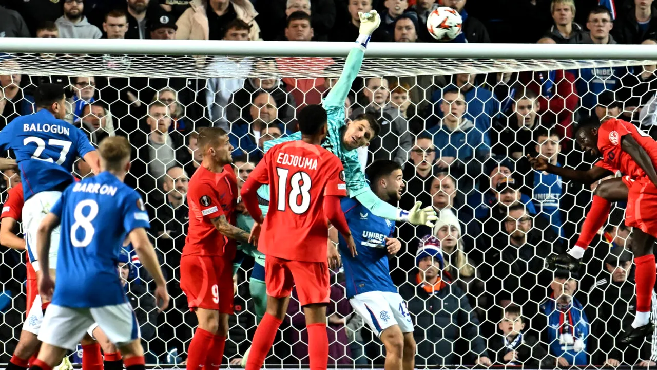 Glasgow Rangers - FCSB 4-0, în etapa a 3-a din UEFA Europa League. Înfrângere dură pentru campioana României