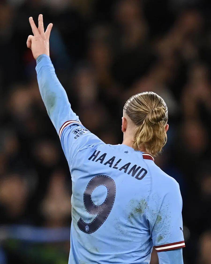 Erling Haaland, după hattrick-ul reușit în Manchester City - Burnley 6-0. Sursă foto: Instagram