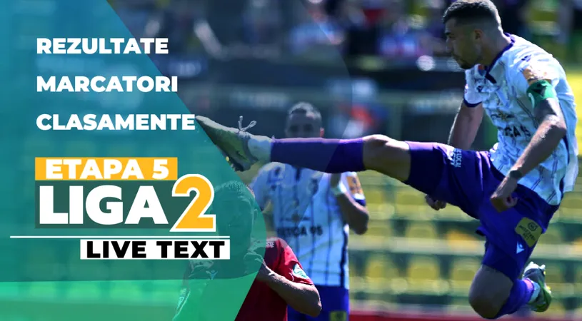 Liga 2, etapa 5 | Argeșul continuă seceta de victorii, Chindia și CS Mioveni pierd primul meci în campionat. ”Profesorul” Pustai mai bifează un succes pentru CSM Ceahlăul