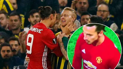 Nimeni nu îl atinge pe Ibra! VIDEO Moment Zlatan Ibrahimovic în Fener – United! Reacția suedezului când arbitrul i-a pus mâna pe tricou